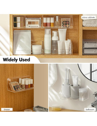 Organizador de Estantes Poeland 2 Pack Transparente 20x20 cm