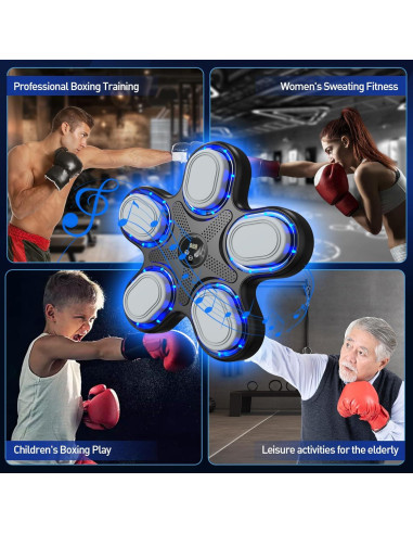 Máquina de Boxeo Musical COUOMOXA 2025 - Almohadilla Pared 1.1kg