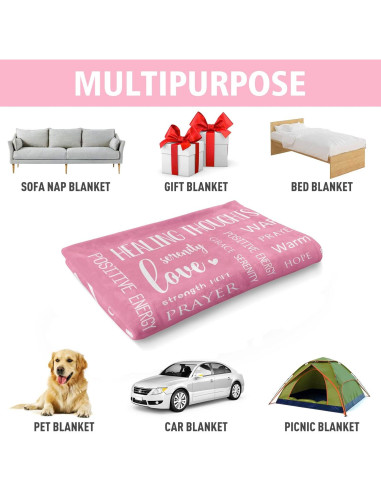 Manta Suave Afterprints 0.60 kg Rosa 130x150 cm Inspiracional