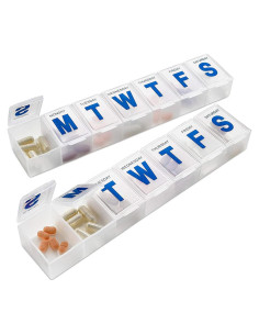 Organizador Semanal de Pastillas MEDca - Paquete de 2 Extra Grande