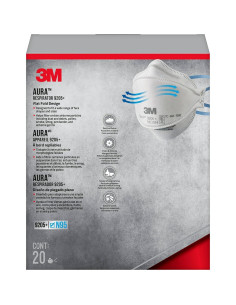 Respirador Particulado N95 3M Aura 9205+ Plegable 20 Unidades 2