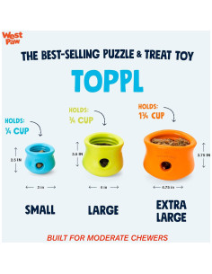 Juguete Interactivo West Paw Toppl Grande Azul 21x17 cm 2