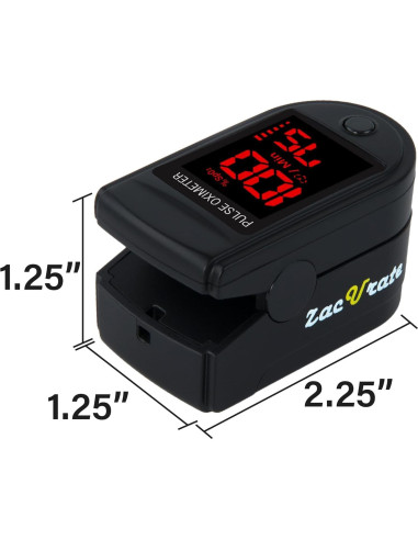Oxímetro de Pulso Zacurate 500DL con Funda y Baterías
