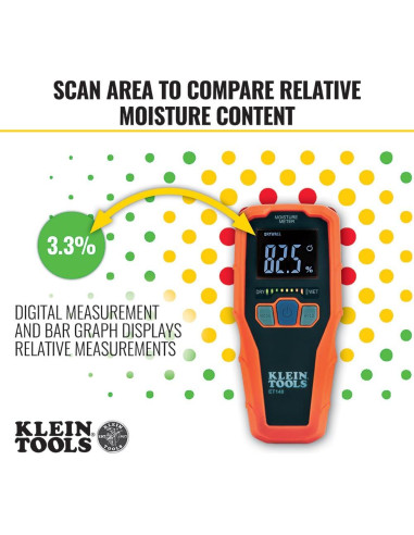 Klein Tools ET140 Medidor de Humedad Sin Punzón 1,91 cm