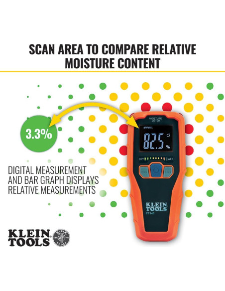 Klein Tools ET140 Medidor de Humedad Sin Punzón 1,91 cm