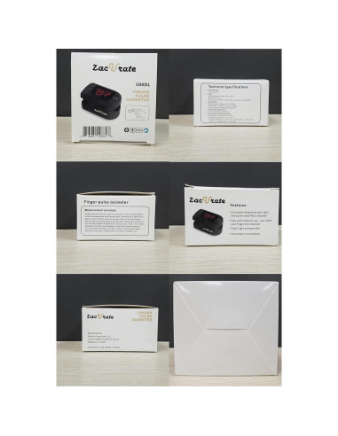 Oxímetro de Pulso Zacurate 500DL con Funda y Baterías