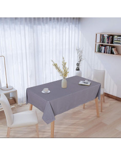 Mantel Rectangular Sancua 137x198 cm Impermeable Gris 2
