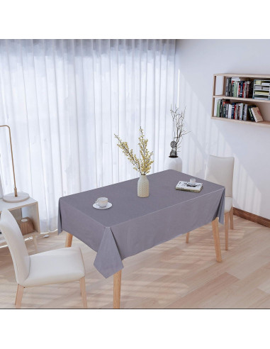 Mantel Rectangular Sancua 137x198 cm Impermeable Gris