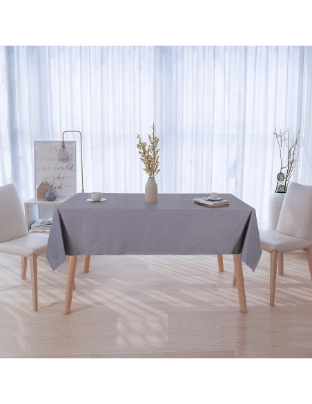 Mantel Rectangular Sancua 137x198 cm Impermeable Gris