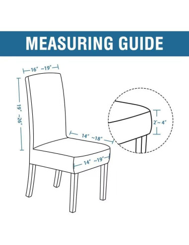 Fundas de Silla de Comedor H.VERSAILTEX Terciopelo Negro