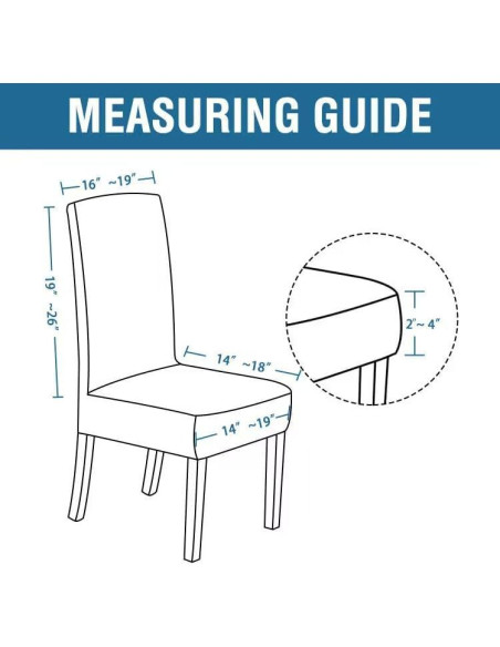 Fundas de Silla de Comedor H.VERSAILTEX Terciopelo Negro