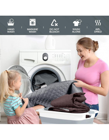 Funda Antideslizante para Sofá Reclinable TAOCOCO 3 Plazas Gris