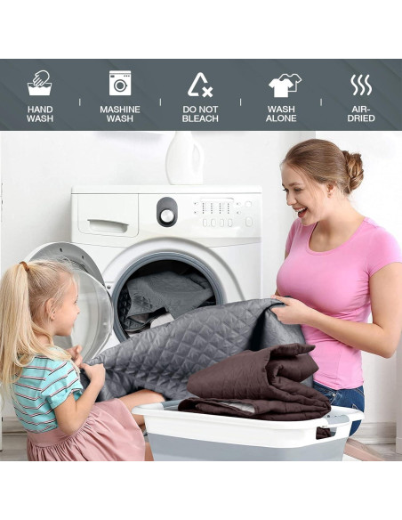 Funda Antideslizante para Sofá Reclinable TAOCOCO 3 Plazas Gris