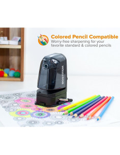 Afilador de lápices Bostitch MPS2-BLK, montaje 2 en 1 2