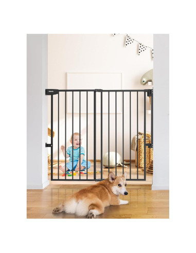 Puerta de Seguridad Babelio 86 cm Alta para Bebés y Mascotas