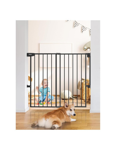 Puerta de Seguridad Babelio 86 cm Alta para Bebés y Mascotas