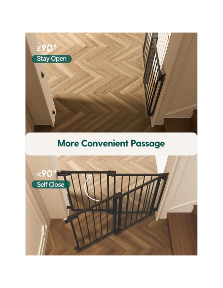 Puerta de Seguridad Babelio 86 cm Alta para Bebés y Mascotas