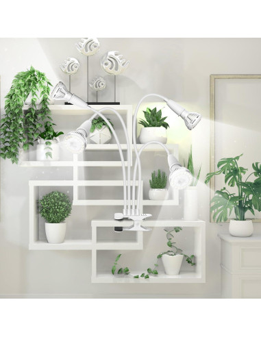 Luz LED de Cultivo SANSI 40W con Brazo Flexible y Espectro Completo