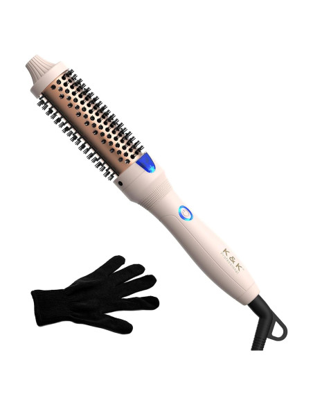 Cepillo Térmico K&K 3.2 cm Voluminizador Cerámico Rosa