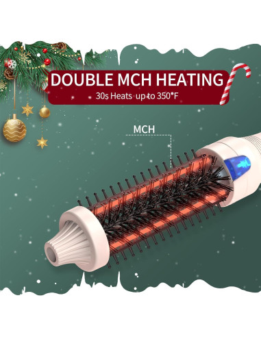 Cepillo Térmico K&K 3.2 cm Voluminizador Cerámico Rosa