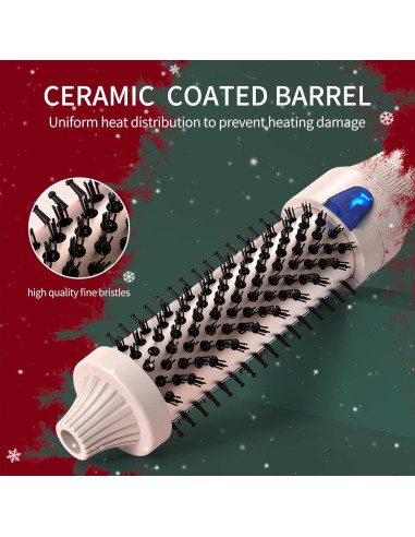 Cepillo Térmico K&K 3.2 cm Voluminizador Cerámico Rosa