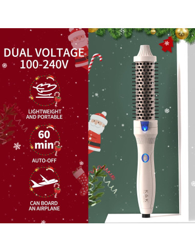 Cepillo Térmico K&K 3.2 cm Voluminizador Cerámico Rosa