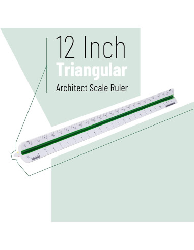 Regla Triangular Arquitectónica Mr. Pen 30.48 cm Plástico