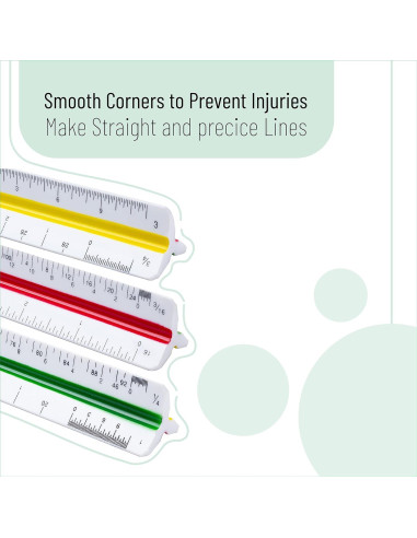 Regla Triangular Arquitectónica Mr. Pen 30.48 cm Plástico