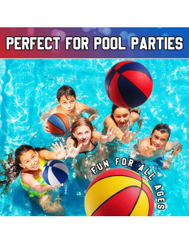 Balones de Baloncesto Mini Bedwina 17.78 cm 4 Pzs Multicolor