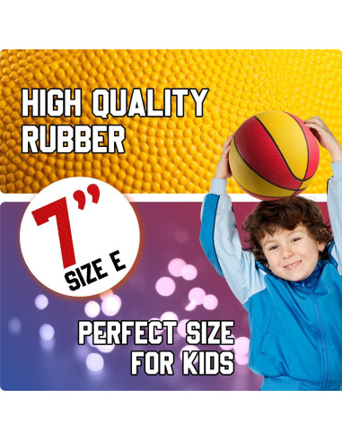 Balones de Baloncesto Mini Bedwina 17.78 cm 4 Pzs Multicolor