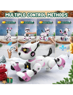 Perro Robot Interactivo Aysun R27 Programable Rosa 2