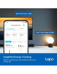 Enchufe Inteligente TP-Link Tapo P115 4-Pack Wi-Fi 15A 2