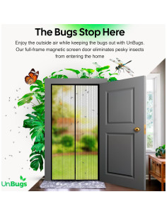 Puerta de Pantalla Magnética UnBugs - 91 x 208 cm - Cierre Automático 2