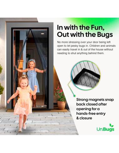 Puerta de Pantalla Magnética UnBugs - 91 x 208 cm - Cierre Automático