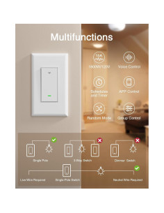 Interruptor Inteligente GHome SW5-4, Paquete de 4, Control Voz 2
