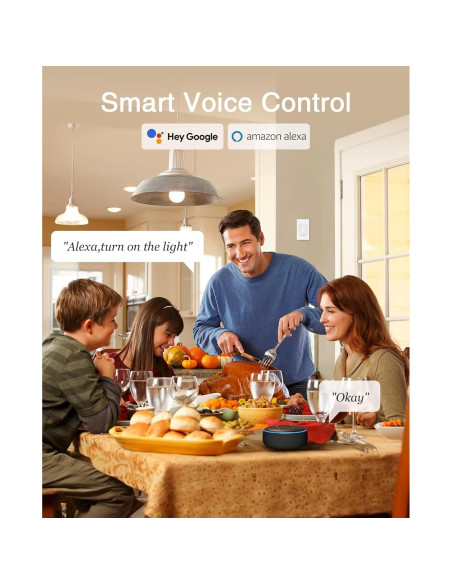 Interruptor Inteligente GHome SW5-4, Paquete de 4, Control Voz Interruptor Inteligente GHome SW5-4, Paquete de 4, Control Voz