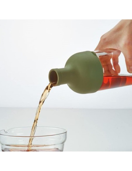 Botella de Té Frío Hario 750ml Verde Oliva - Infusor