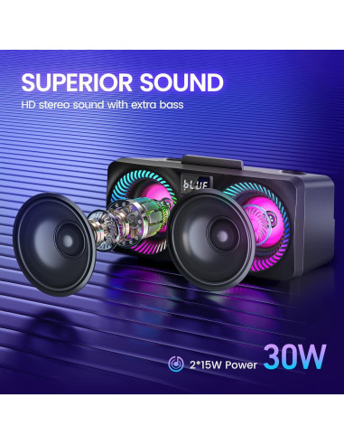 Karaoke Portátil MusyVocay NT001 con 2 Micrófonos y LED