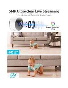 Cámara de Seguridad LaView 5MP 3K Interior con Audio 2