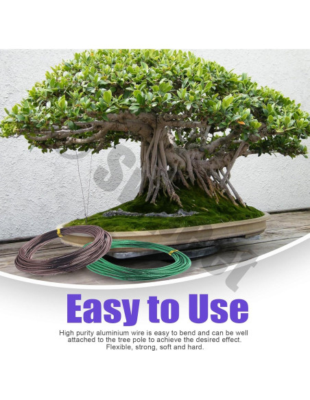 Kit de Alambre para Bonsai Swpeet 6Pcs 5 Tamaños 82 Pies