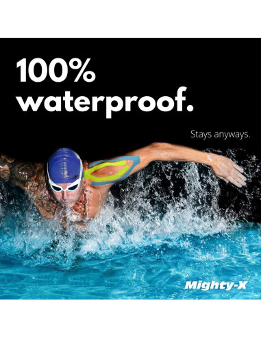 Cinta Kinesiológica Impermeable Mighty-X 5 m Soporte Rodilla