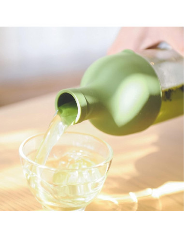 Botella de Té Frío Hario 750ml Verde Oliva - Infusor