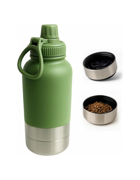 Botella de Agua y Cuenco 2-en-1 Bouwadvies Huys 27cm Acero Inoxidable