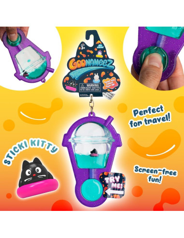 Goonameez Juguete Sensorial Sticki Kitty - 6 Personajes Únicos