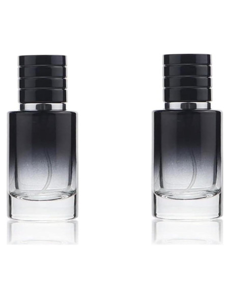 Atomizadores de Perfume Wentoenapp 30ml Vidrio Negro 2 Pcs