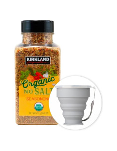 Sazonador Orgánico Sin Sal Kirkland 411.65 g + Taza Silicona 200 ml