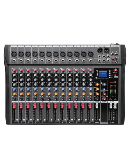 Consola de Mezcla Digital 12 Canales Bluetooth Profesional