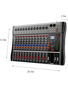 Consola de Mezcla Digital 12 Canales Bluetooth Profesional 2
