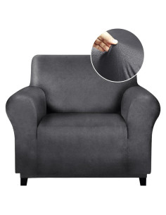 Funda de Silla Molasofa Gris Oscuro Antideslizante 1 Pieza