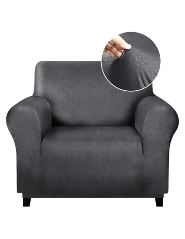 Funda de Silla Molasofa Gris Oscuro Antideslizante 1 Pieza